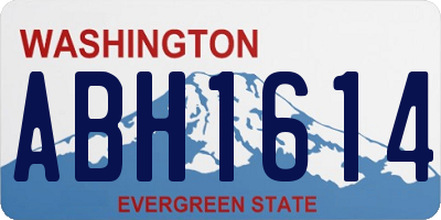 WA license plate ABH1614
