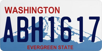 WA license plate ABH1617