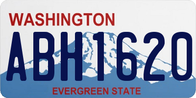 WA license plate ABH1620