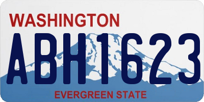 WA license plate ABH1623