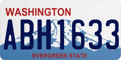 WA license plate ABH1633