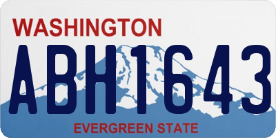 WA license plate ABH1643