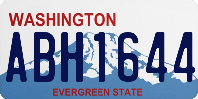 WA license plate ABH1644
