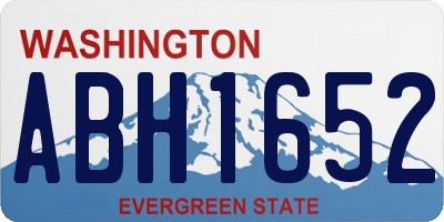 WA license plate ABH1652