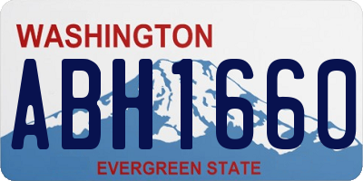 WA license plate ABH1660
