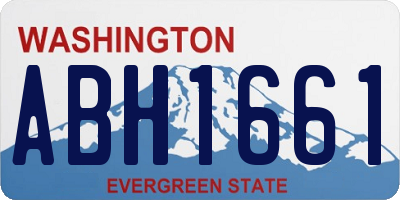 WA license plate ABH1661