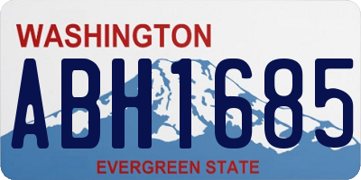 WA license plate ABH1685