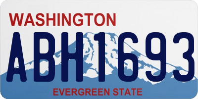 WA license plate ABH1693