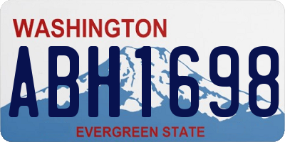 WA license plate ABH1698
