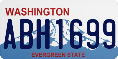 WA license plate ABH1699