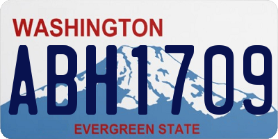 WA license plate ABH1709