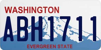 WA license plate ABH1711