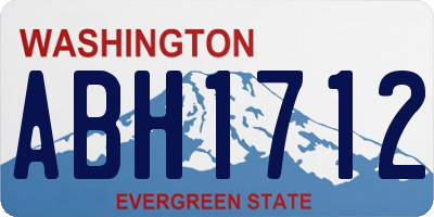 WA license plate ABH1712