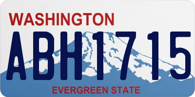 WA license plate ABH1715