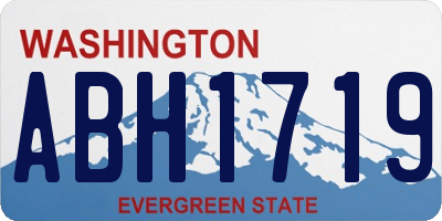WA license plate ABH1719