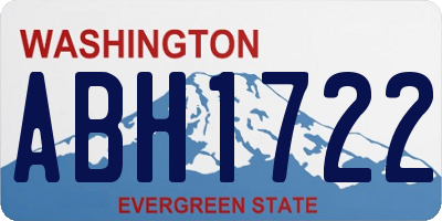 WA license plate ABH1722