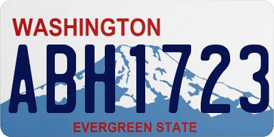 WA license plate ABH1723