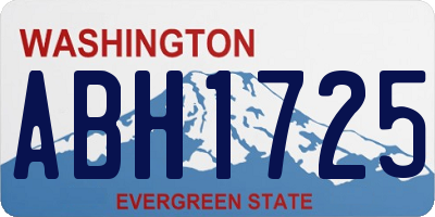 WA license plate ABH1725
