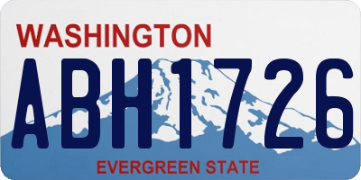 WA license plate ABH1726