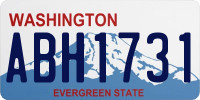 WA license plate ABH1731