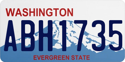 WA license plate ABH1735
