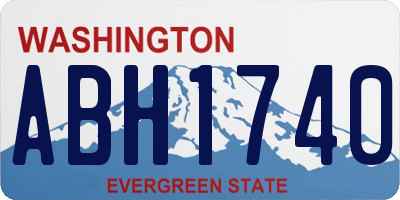 WA license plate ABH1740