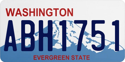 WA license plate ABH1751