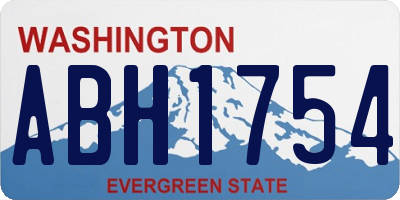 WA license plate ABH1754