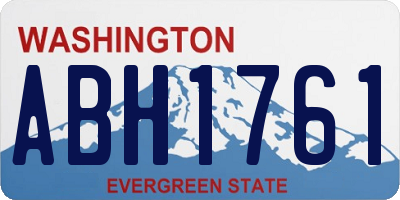 WA license plate ABH1761