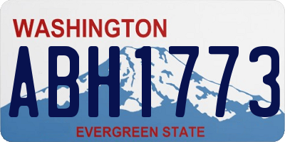 WA license plate ABH1773
