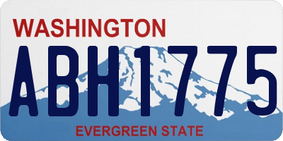 WA license plate ABH1775