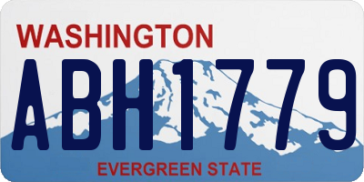 WA license plate ABH1779