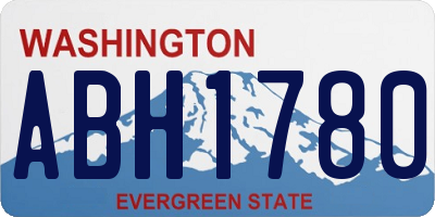 WA license plate ABH1780
