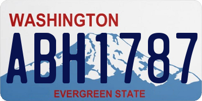 WA license plate ABH1787
