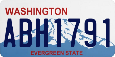 WA license plate ABH1791