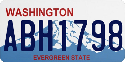 WA license plate ABH1798
