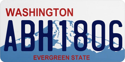 WA license plate ABH1806