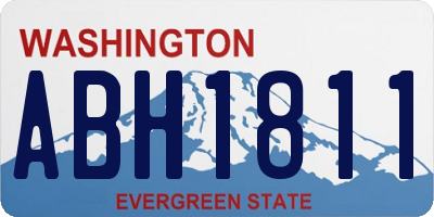 WA license plate ABH1811