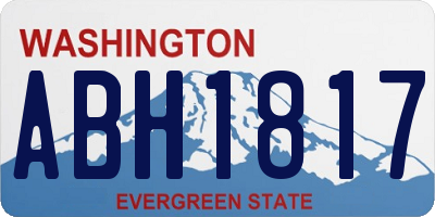 WA license plate ABH1817