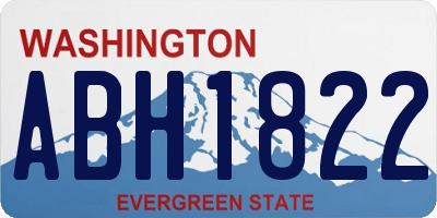 WA license plate ABH1822