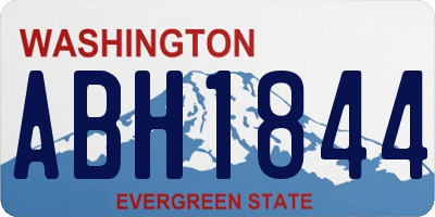 WA license plate ABH1844