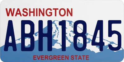 WA license plate ABH1845