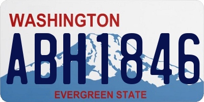 WA license plate ABH1846