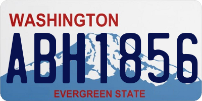 WA license plate ABH1856