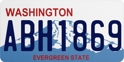 WA license plate ABH1869