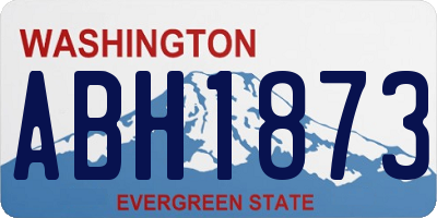 WA license plate ABH1873