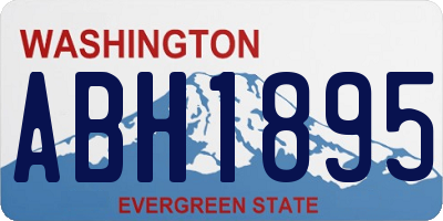 WA license plate ABH1895