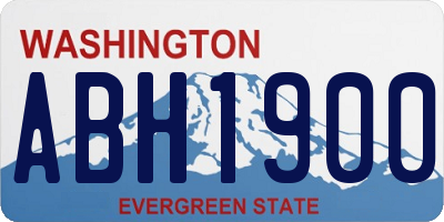 WA license plate ABH1900