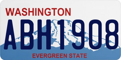WA license plate ABH1908
