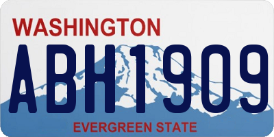 WA license plate ABH1909